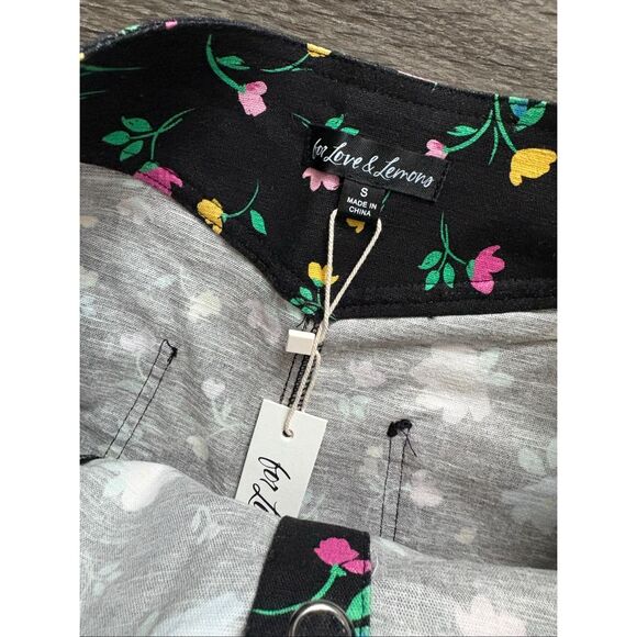 NWT For Love & Lemons Robin Black Floral Tank & Shorts Set Size Small - Picture 6 of 8